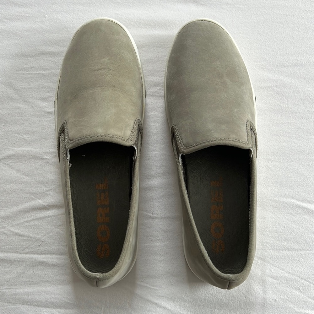 Sorel camp sneak W8 sage shoes NWB